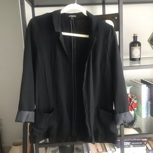 Express Collarless Casual Blazer